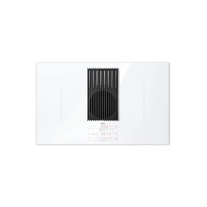 PRF0196339 Elica NIKOLATESLA LIBRA EVO WH/A/83 PRF0196339 Placa de inducción de hierro fundido/vidrio blanco de 83 cm con campana