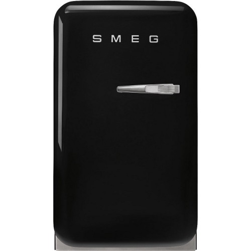 Smeg Free-standing single door refrigerator with left hinges FAB5LBL5 black finish 41 cm