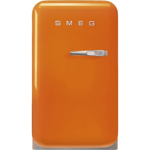 Smeg Free-standing single door refrigerator with left hinges FAB5LOR5 orange finish 41 cm