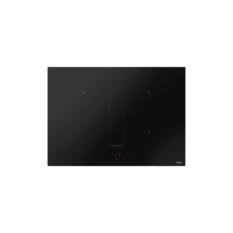 PRF0202501 Plaque de cuisson à induction Elica NIKOLATESLA FIT RAW BR/A/72 PRF0202501 72 cm en verre noir mat avec hotte.