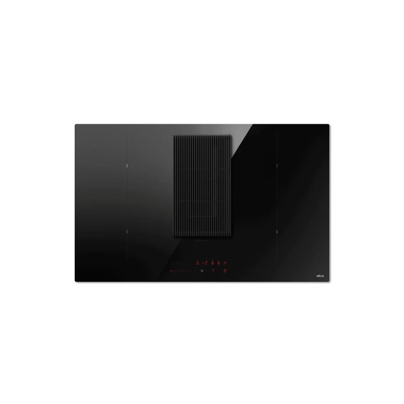 PRF0182325 Elica: NIKOLATESLA PRIME S+ BL/A/83 PRF0182325 induction hob with hood in black glass/cast iron aluminum 83 cm