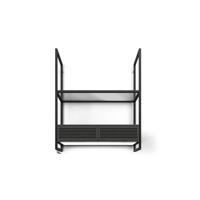 PRF0166703A Elica Cappa filtrante a parete OPEN SUITE BL MAT/F/80 PRF0166703A finitura nero da 80 cm