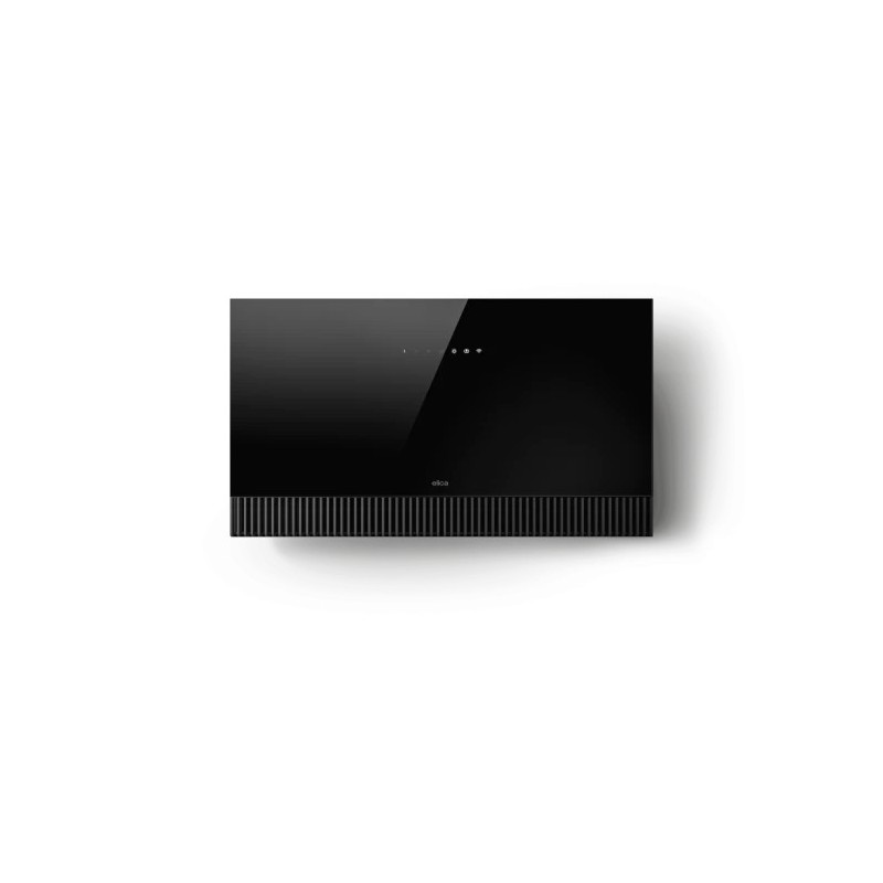 PRF0164980A Hotte de filtration murale Elica SUPER PLAT @ BL/F/80 PRF0164980A, 80 cm, finition verre noir