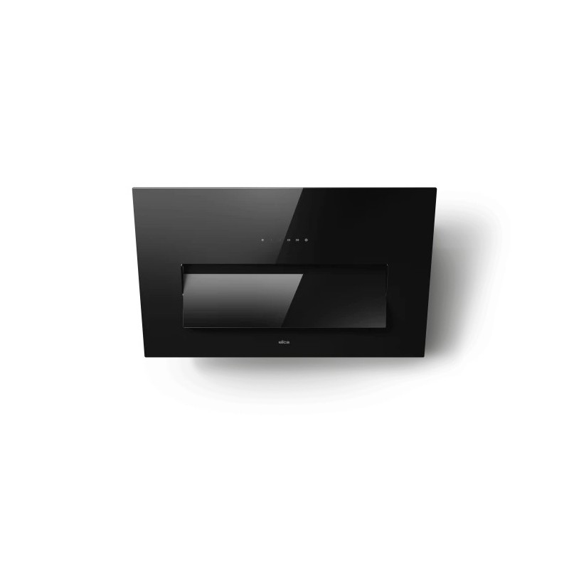 PRF0164459A Elica Cappa aspirante a parete BLOOM BL/A/85 PRF0164459A finitura vetro nero da 85 cm