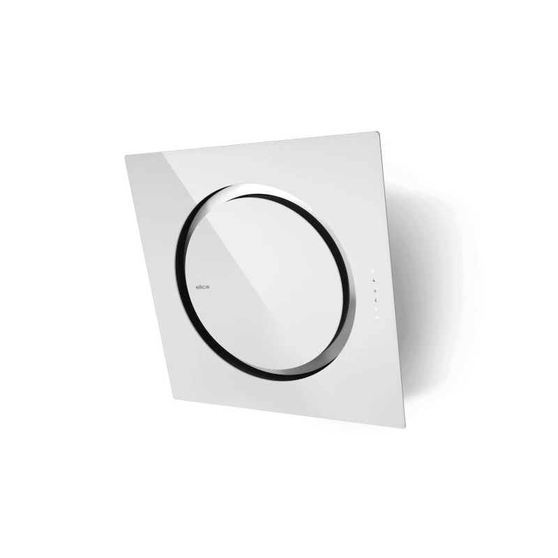 PRF0094734A Hotte de filtration murale Elica OM AIR @ WH/F/75 PRF0094734A de 75 cm avec finition en verre blanc