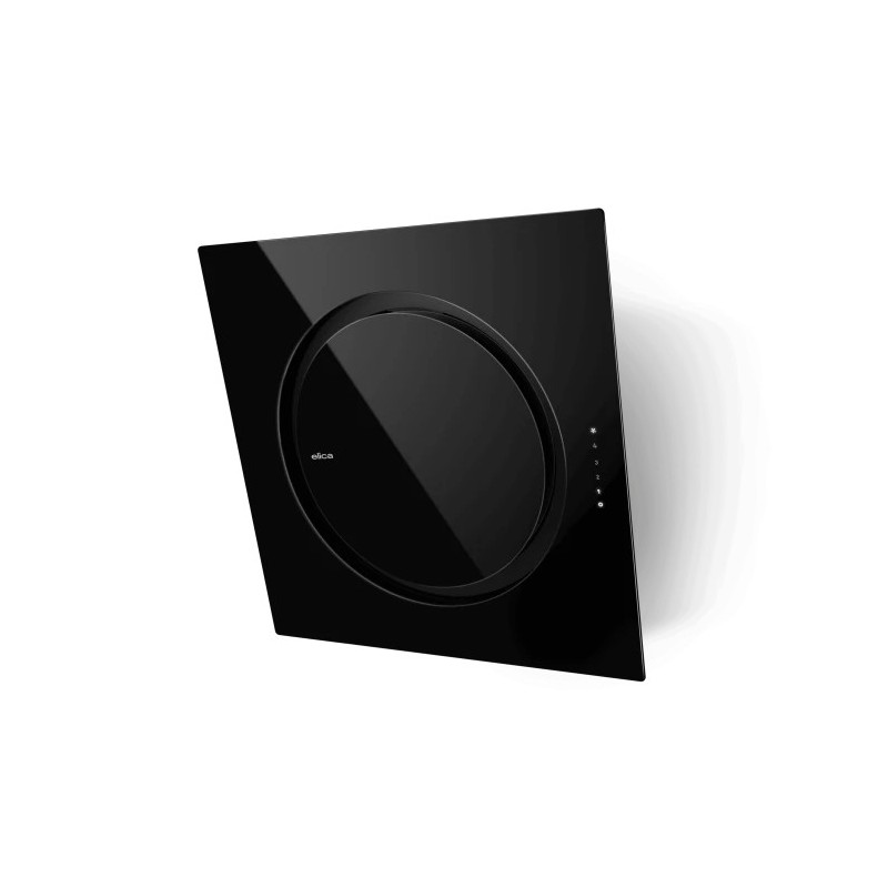 PRF0094744A Campana extractora de pared Elica OM AIR @ BL/F/75 PRF0094744A de 75 cm con filtro y acabado en cristal negro