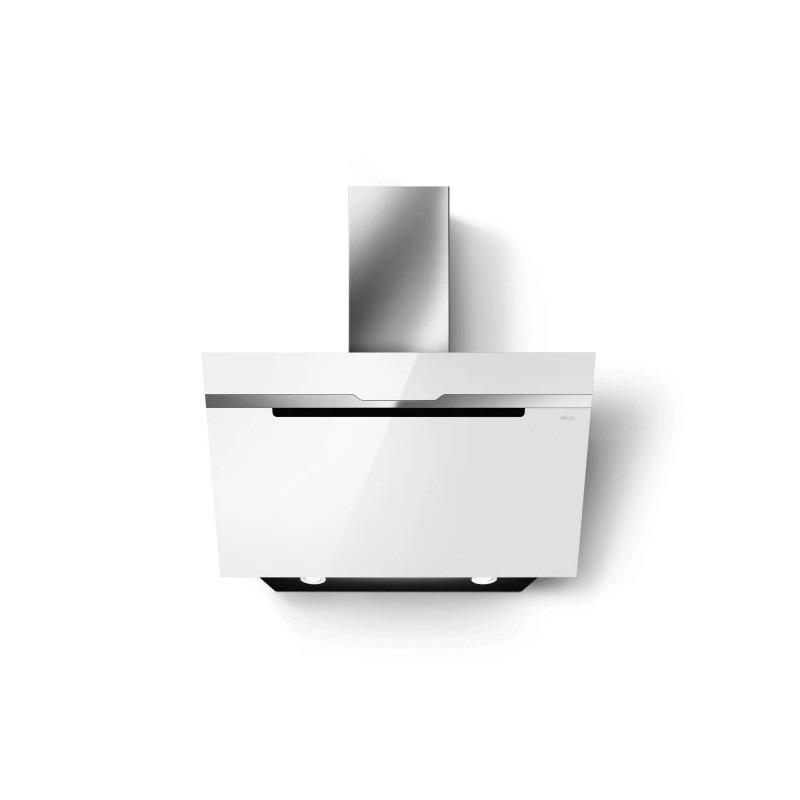 PRF0124236B Elica Cappa aspirante a parete MAJESTIC @ WH/A/90 PRF0124236B finitura vetro bianco/inox da 90 cm