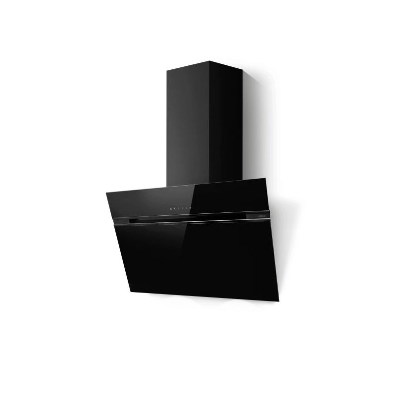 PRF0199705 Elica: STRIPE @ BL/A/80 PRF0199705 wall-mounted extractor hood, 80 cm, black glass finish