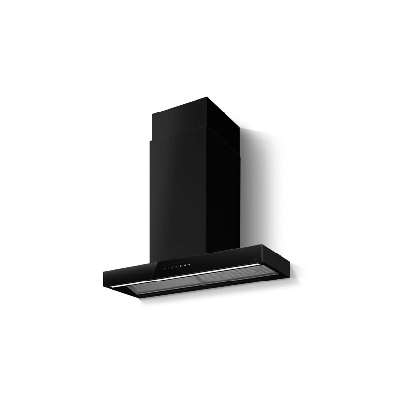 PRF0197397 Hotte aspirante murale Elica HAIKU DRY @ BLRO/A/90 PRF0197397 finition noire/verre noir 90 cm
