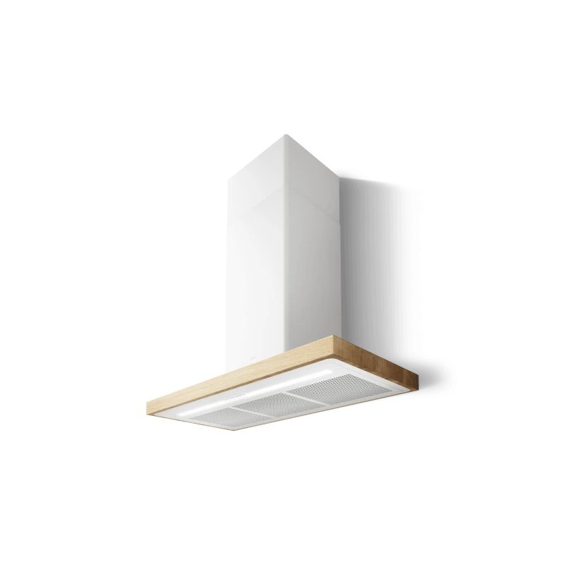 PRF0147266A Hotte aspirante murale Elica BIO WH/A 90 ROVERE PRF0147266A, 90 cm, finition chêne/blanc