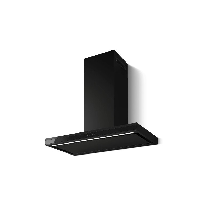 PRF0194415 Elica Cappa aspirante a parete ELEMENT @ BLMAT/A/90 PRF0194415 finitura nero/vetro nero da 90 cm