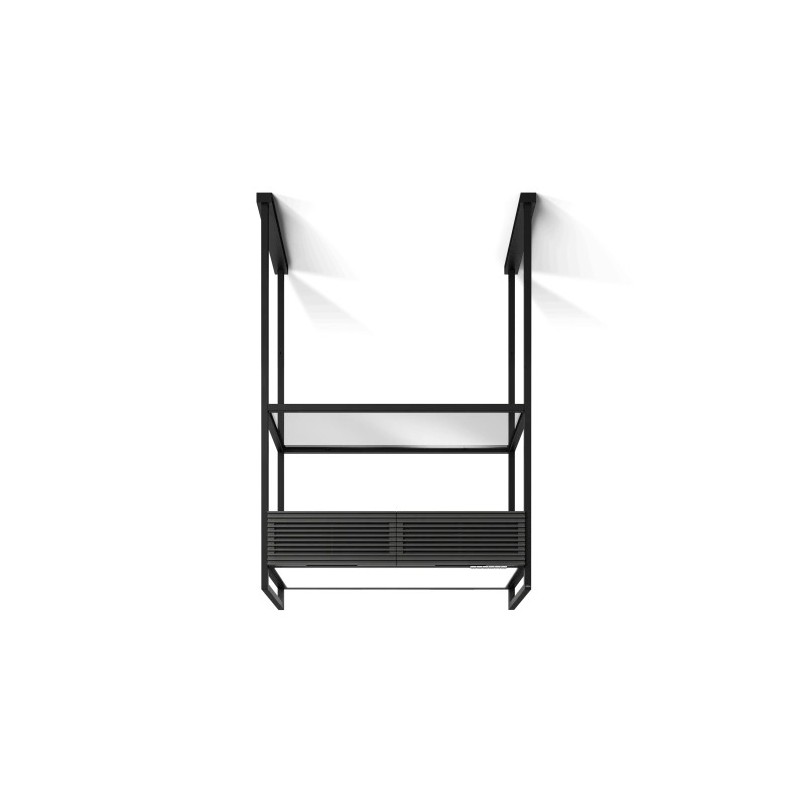 PRF0165965A Hotte filtrante îlot noire Elica OPEN SUITE SUP BL MAT/F/80 PRF0165965A 80 cm