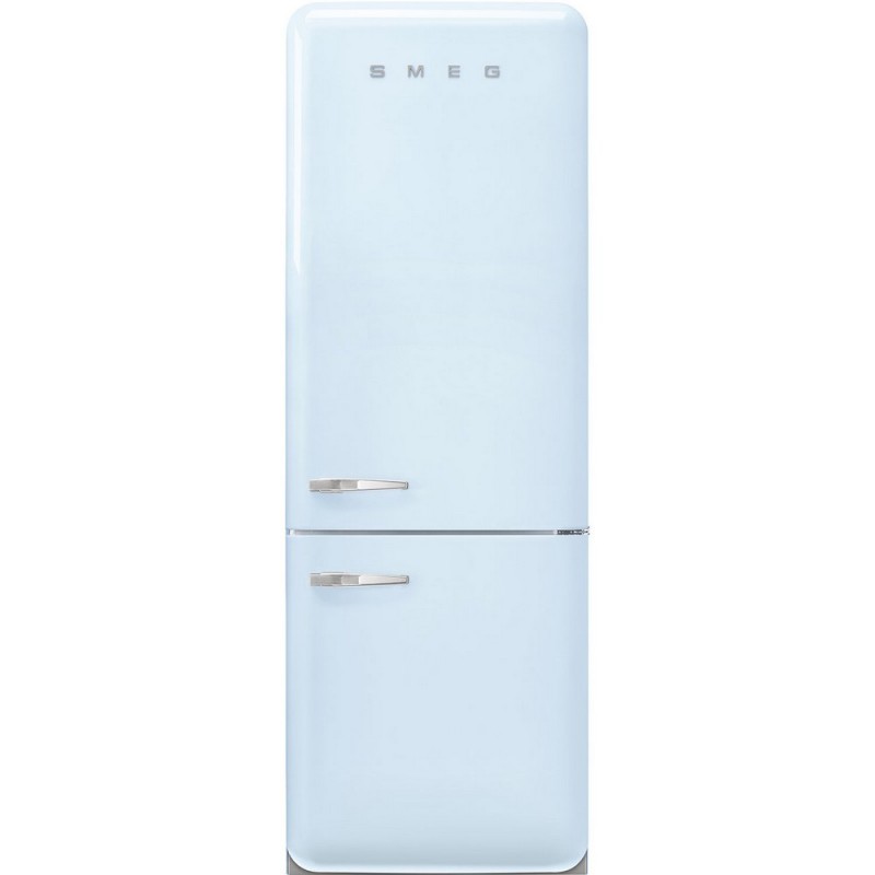  Smeg Réfrigérateur pose libre avec charnières à droite FAB38RPB5 finition bleu clair 71 cm