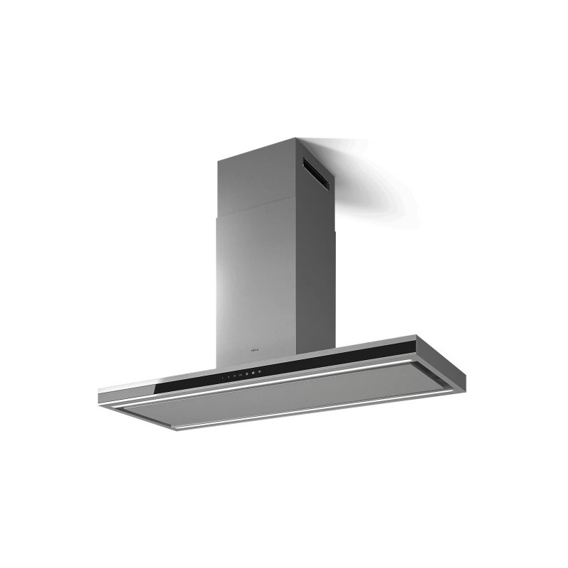 PRF0194158 Campana de isla Elica ELEMENT ISL @ IXBL/A/120 PRF0194158, 120 cm, acabado acero inoxidable/vidrio negro