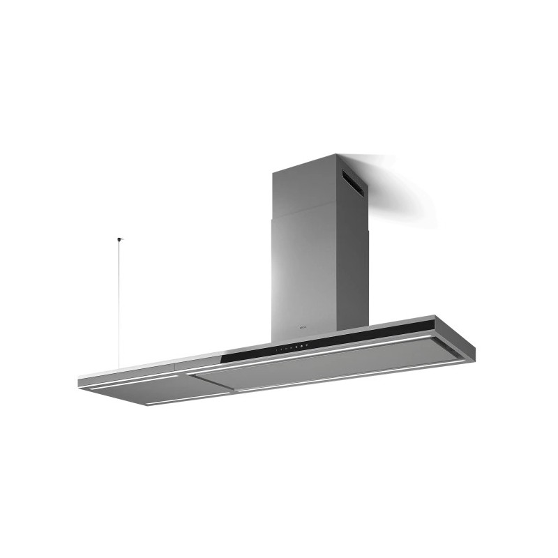 PRF0194399 Hotte îlot Elica ELEMENT ISL @ IXBL/A/180 PRF0194399, 180 cm, finition inox/verre noir
