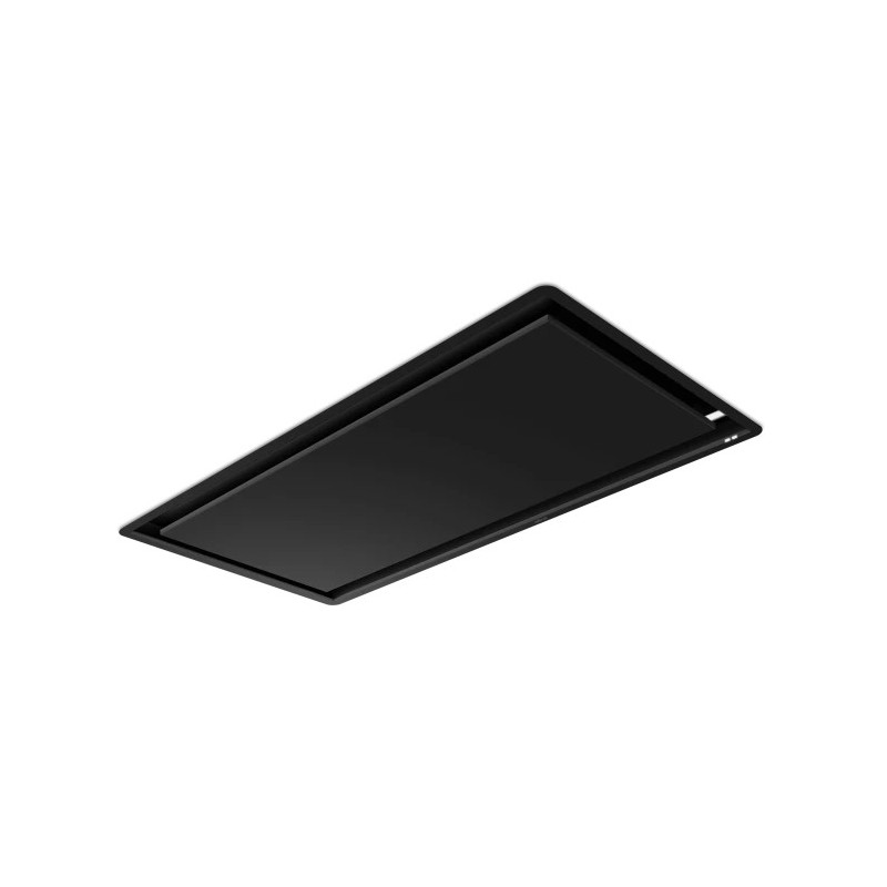 PRF0172645B Hotte aspirante de plafond Elica ILLUSION H16 BL MAT/A/100 PRF0172645B, finition noire avec cadre noir, 100 cm