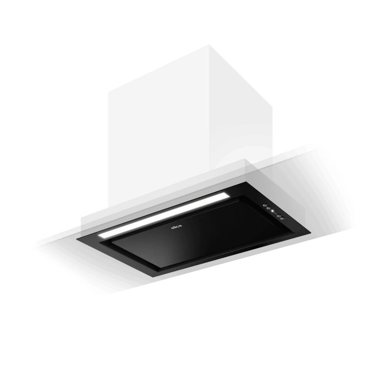 PRF0183971A Hotte aspirante encastrable Elica HIDDEN ADV PLUS @ BLGL/A/52 PRF0183971A 52 cm, finition noire/verre noir