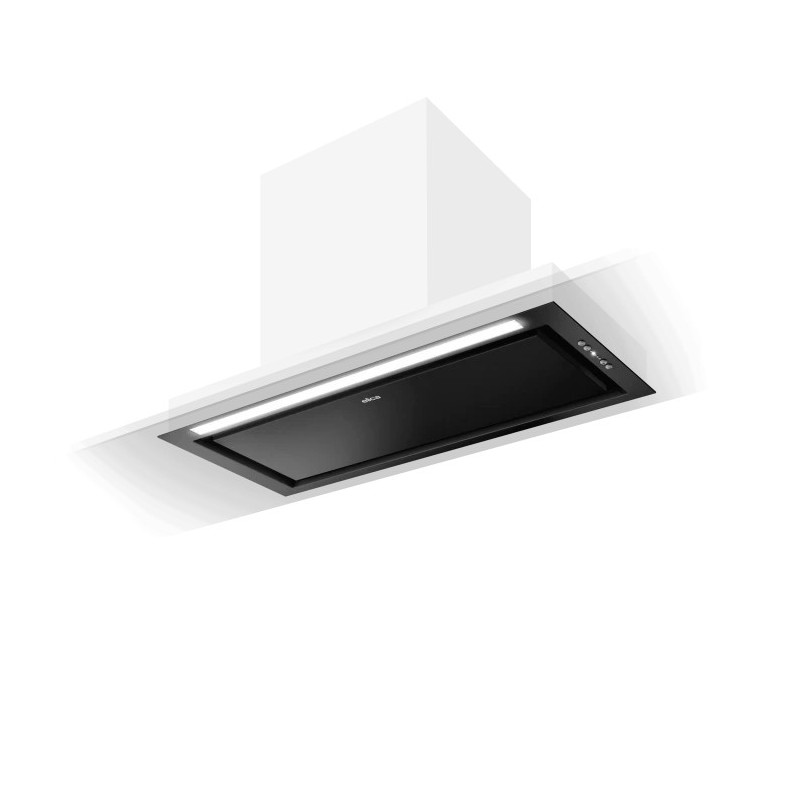 PRF0184107A Hotte aspirante encastrable Elica HIDDEN ADV PLUS @ BLGL/A/72 PRF0184107A 72 cm, finition noire/verre noir