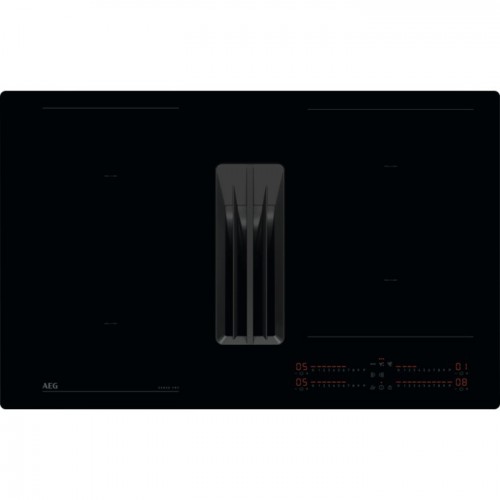 Placa de inducción AEG con campana integrada NCH 84C23 CB en vitrocerámica negra de 80 cm