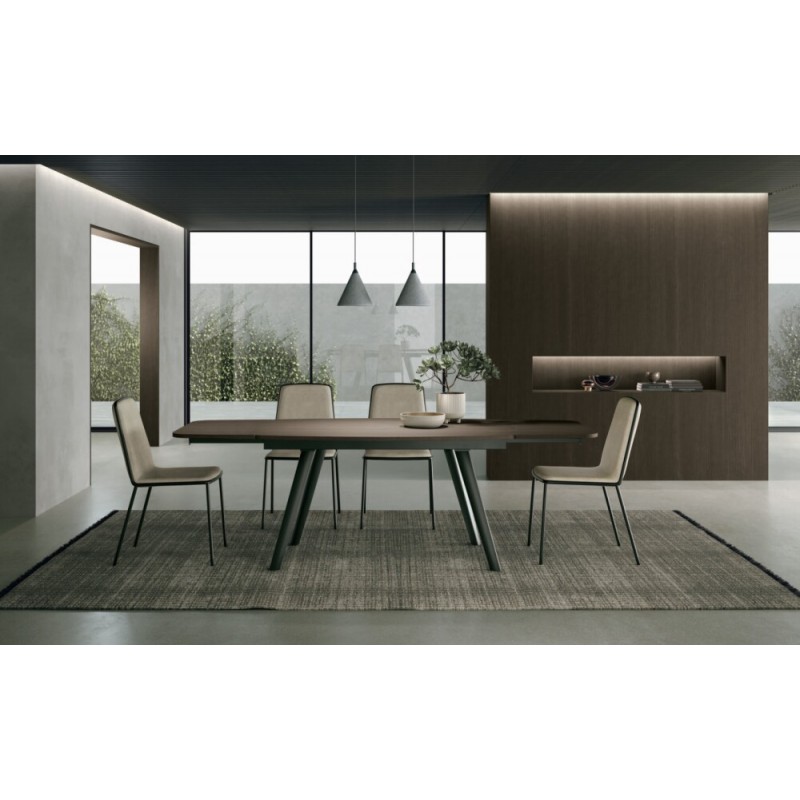 ZEN ZENR Sedit Extendable table Zen with metal frame and top of your choice