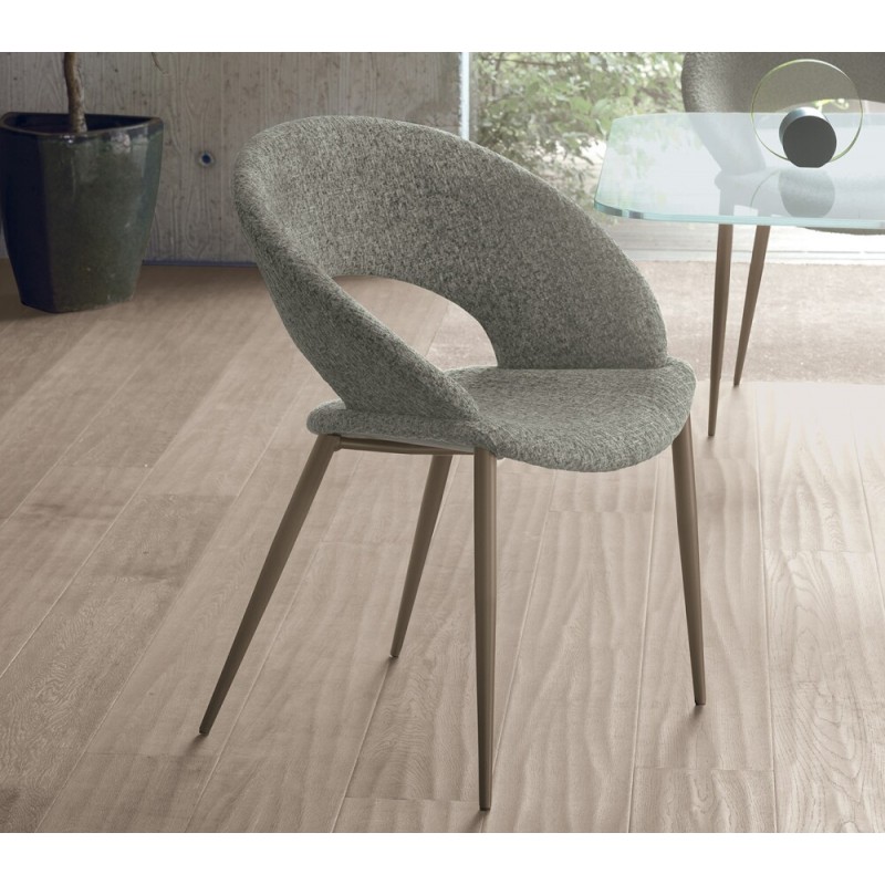 RACHELE RACMET Sedit Rachele chair with metal frame and seat of your choice