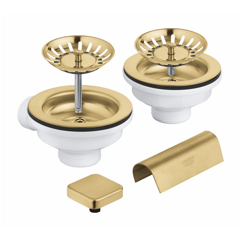 40 999 GN0 Ensemble de vidage pour évier Grohe 2 bacs 40999GN0 finition or brossé