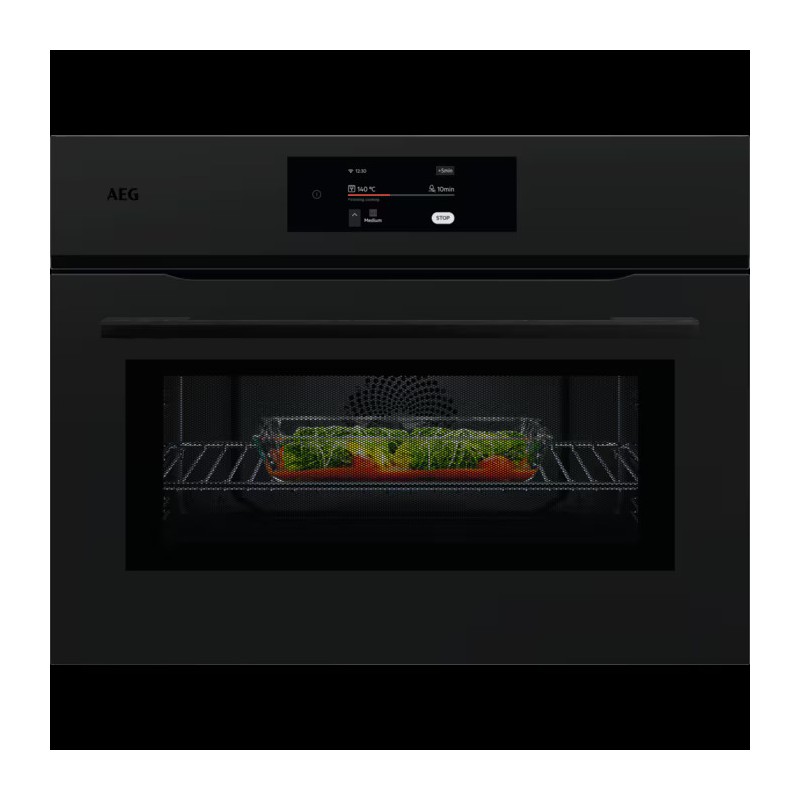 NKK8N721T Four encastrable compact AEG MealAssist CombiQuick NKK 8N721 T finition noir mat 60 cm