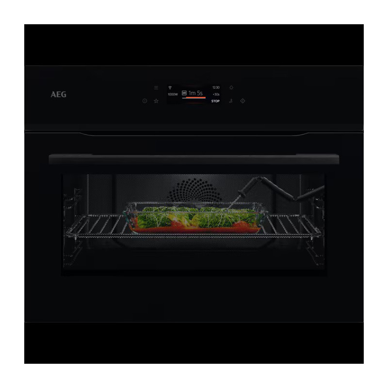 NKK8N621B PRONTA CONSEGNA - AEG Forno compatto MealAssist CombiQuick NKK 8N621 B finitura nero lucido da 60 cm