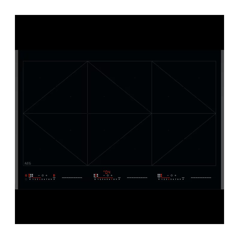 NIR86T00FB Placa de inducción vitrocerámica negra AEG NIR 86T00 FB de 80 cm