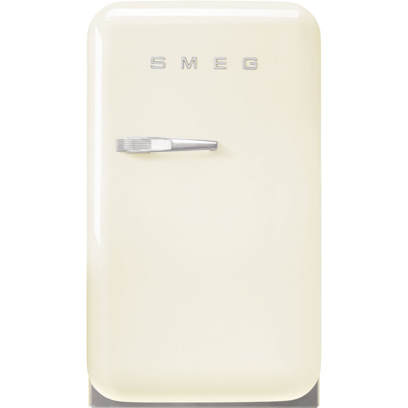  Smeg FAB5RCR6 41cm freestanding single door fridge-freezer with right hinges in cream finish