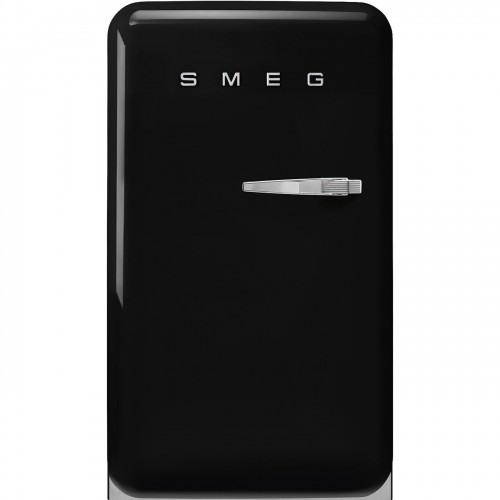 Réfrigérateur Smeg pose libre 1 porte, charnières à gauche, FAB10LBL6, finition noire, 55 cm