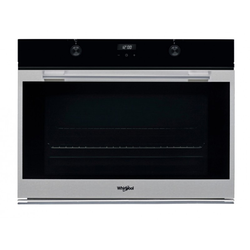 W7 OM75 PROMPT DELIVERY - Whirlpool Multifunction Oven W7 OM75 Stainless Steel Finish and Black Glass 75cm