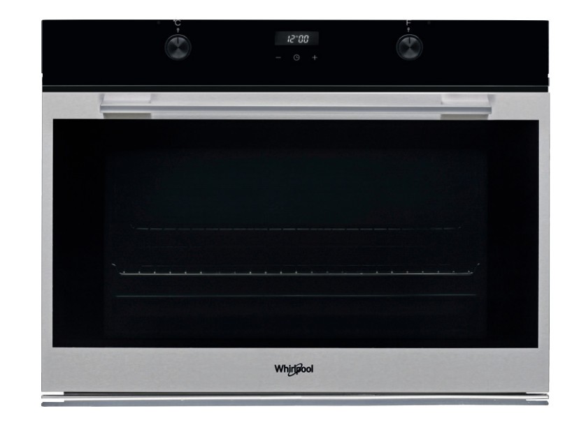 Whirlpool Forno multifunzione W7 OM75 finitura inox e vetro nero da 75 cm