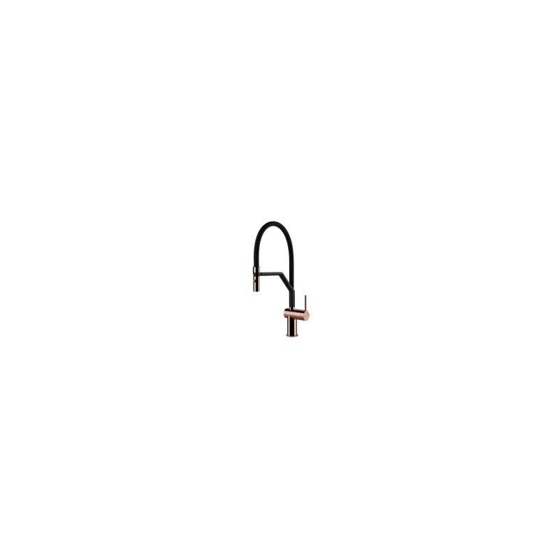 60429 030 Gessi Semi pro single-lever mixer with pull-out shower Inedito Collection 60429 030 Copper PVD finish