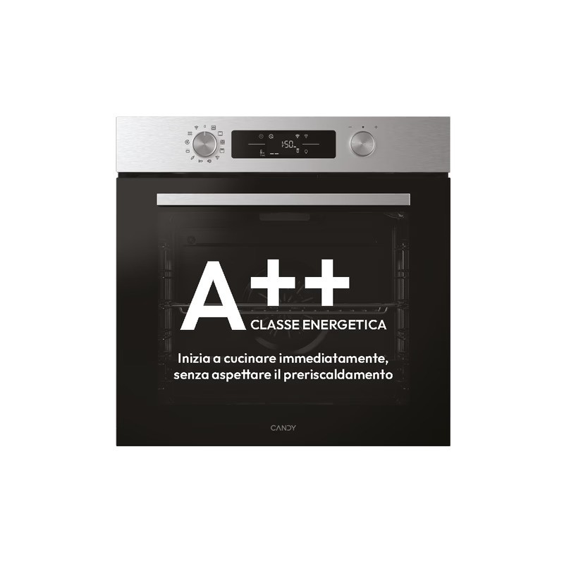 CA6 N5B3EYTX PROMPT DELIVERY - Candy Built-in multifunction pyrolytic electric oven CA6N5B3EYTX black glass and stainless steel finish 60 cm