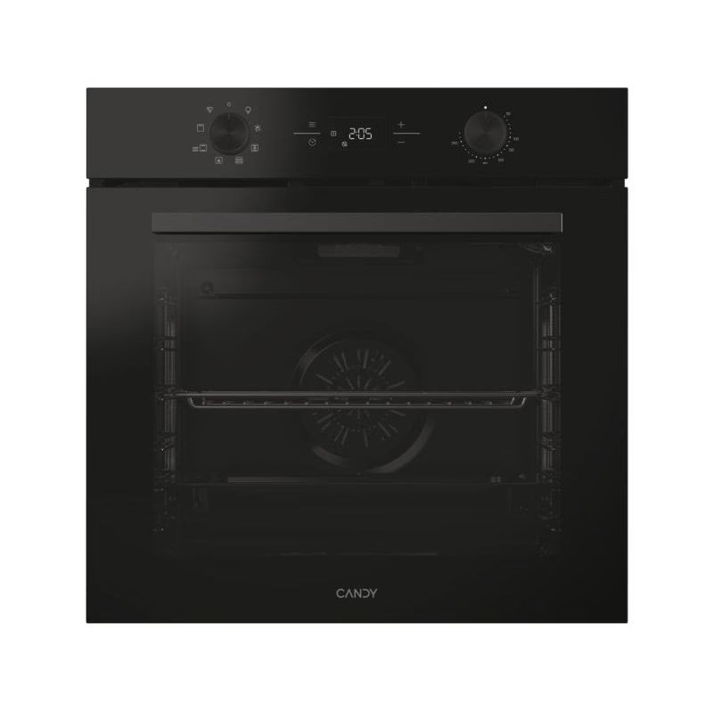 CA6 N3T1HTB ENTREGA RáPIDA - Horno eléctrico de convección Candy CA6N3T1HTB de empotrar con acabado en cristal negro de 60 cm