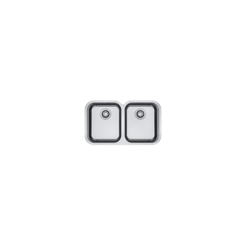 122.0736.137 Franke Smart Undermount SRX 120-34-34 122.0736.137 double bowl sink, stainless steel finish, 76.2x44.6 cm