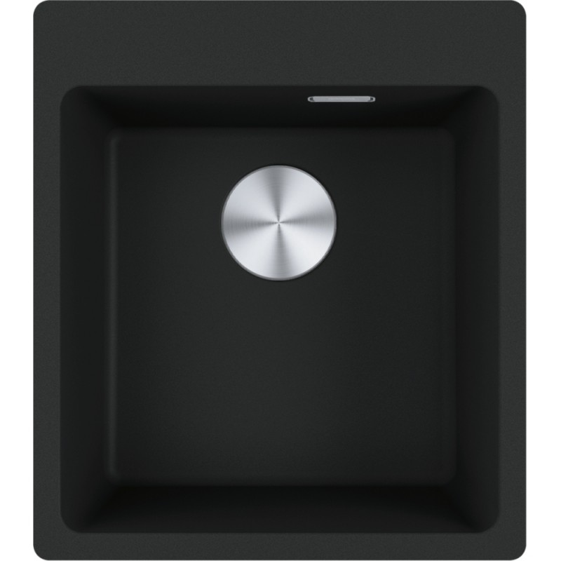 114.0740.069 Fregadero de un solo seno Franke: para encimera Centro MRG 610-39 FTL 114.0740.069 Fragranite Negro Acabado Mate 44x50 cm