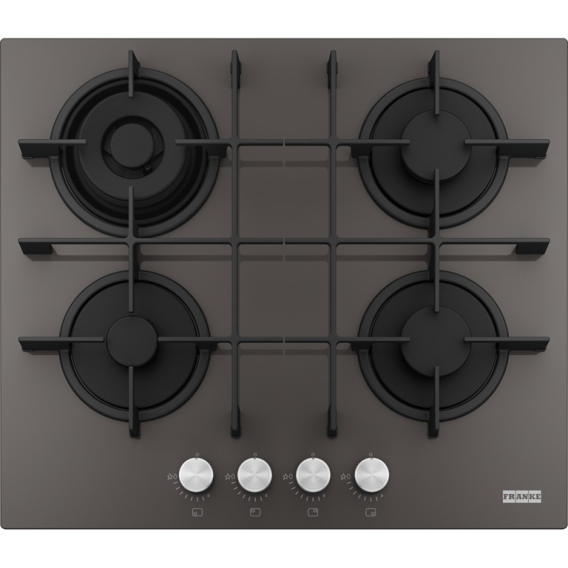 106.0734.775 Franke: Maris 600 FHMA 604 3G DC C 106.0734.775 Plaque de cuisson à gaz en verre gris ardoise de 59 cm