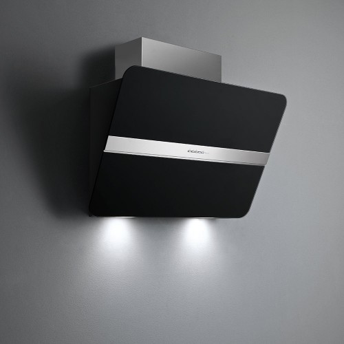 Falmec Hotte murale Flipper NRS 85 cm finition verre noir satiné