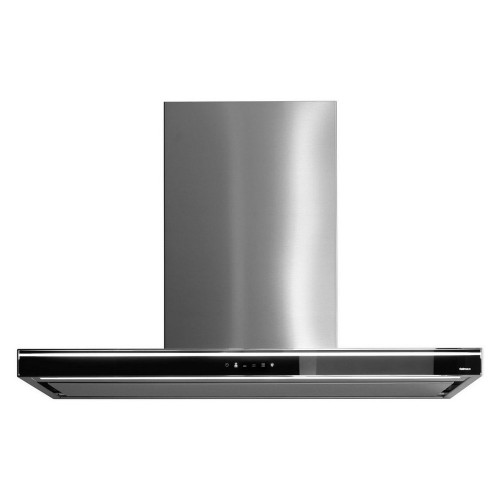 Falmec hotte îlot 90 cm Lumina NRS finition inox et verre noir