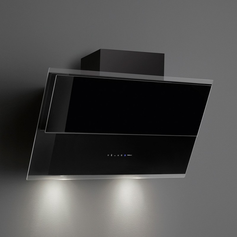  Falmec hotte murale 90 cm Verso NRS finition verre noir
