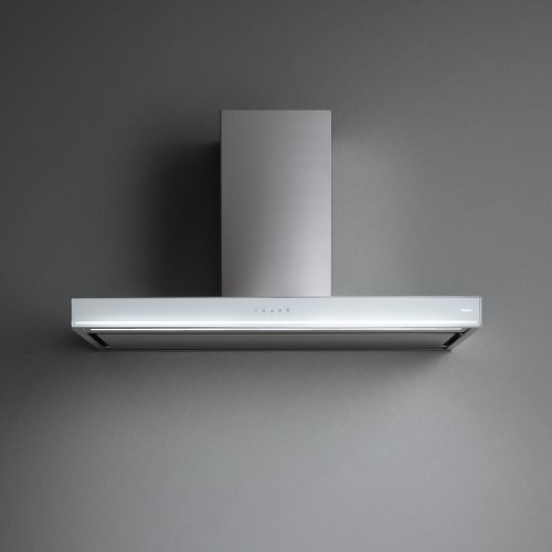 Falmec 90 cm blade wall hood with stainless steel and white glass finish