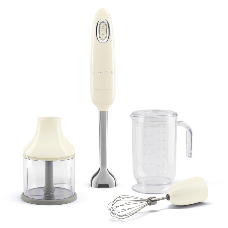 HBF03CREU Mixeur plongeant Smeg HBF03CREU, finition crème - Accessoires inclus