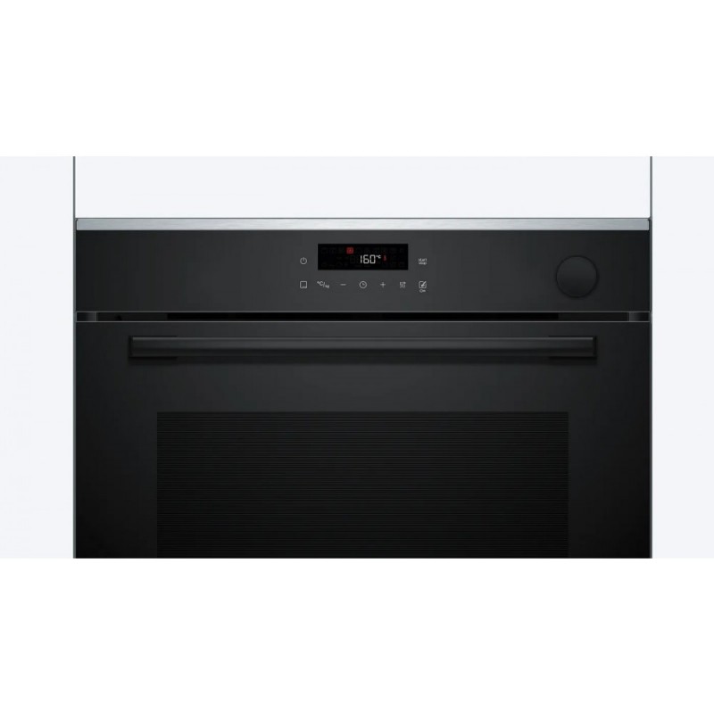 HRG272EB3 PRONTA CONSEGNA - Bosch Forno pirolitico con impulsi di vapore da incasso HRG272EB3 finitura vetro nero da 60 cm - Serie 4