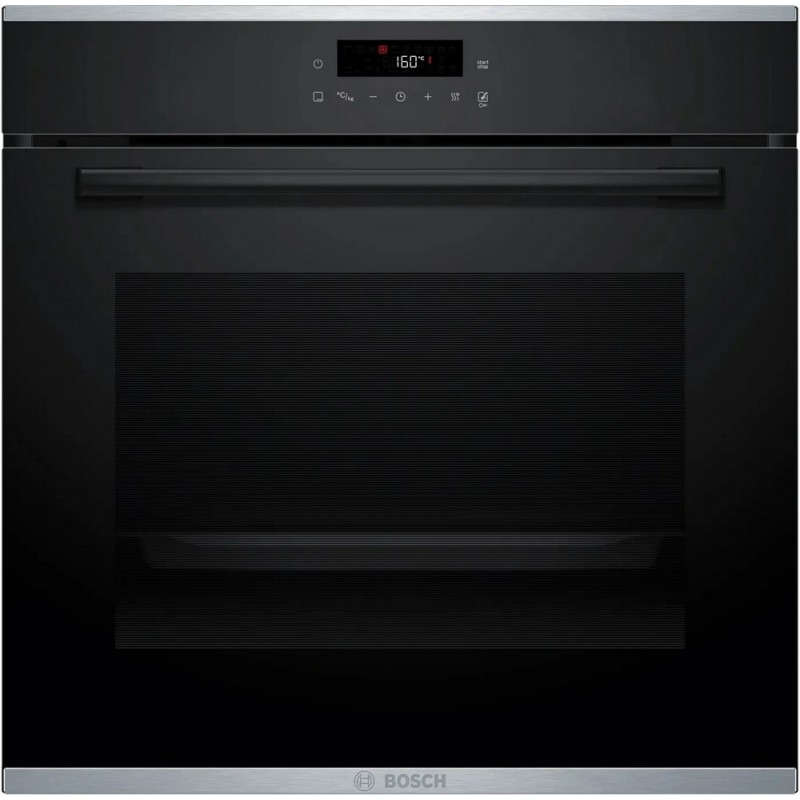 HQA272BB3 Horno pirolítico empotrable Bosch HQA272BB3 de 60 cm con acabado de cristal negro - Serie 4