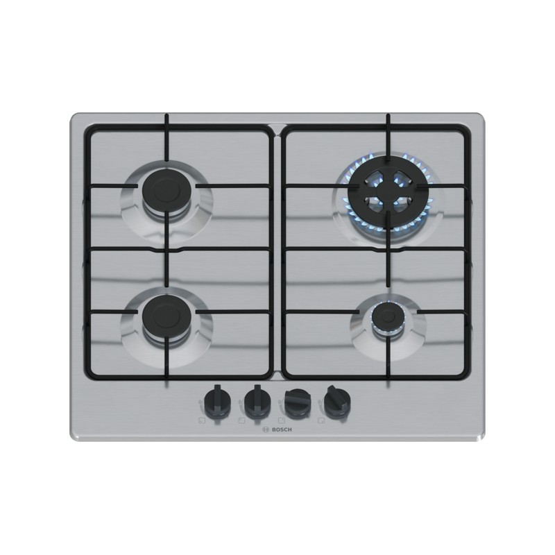 PGH6B5K80 PRONTA CONSEGNA - Bosch Piano cottura a gas PGH6B5K80 finitura acciaio inox da 60 cm - Serie 4