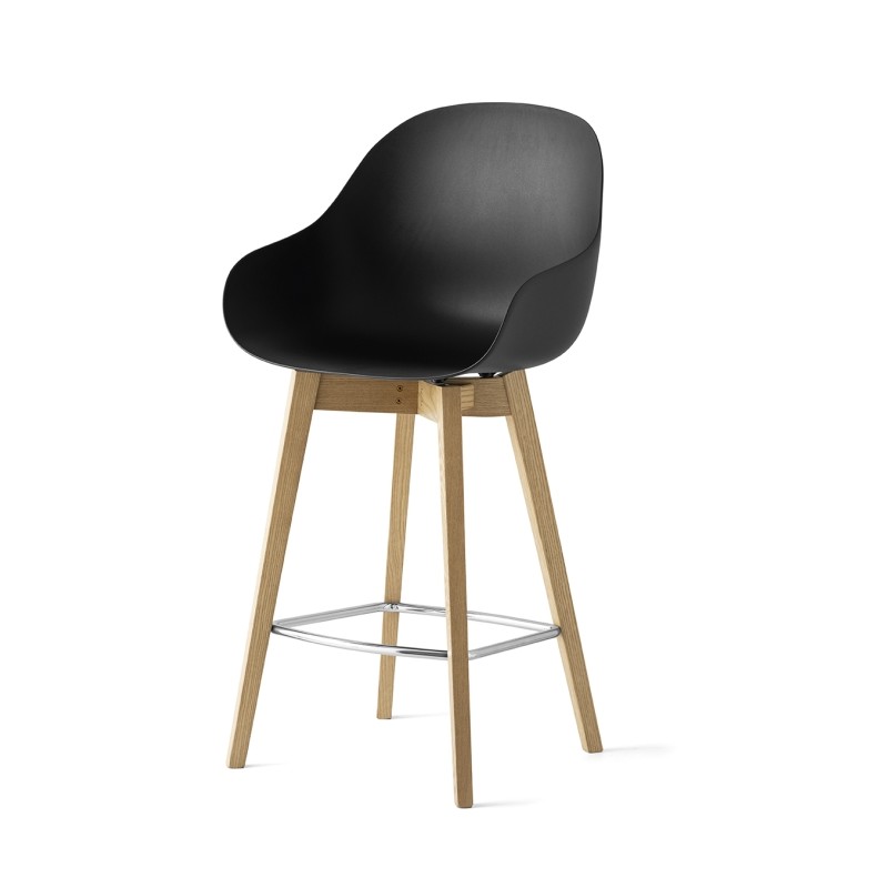 CB/2176 Tabouret Connubia Academy CB2176 avec structure en bois et assise en polypropylène - Avec accoudoirs