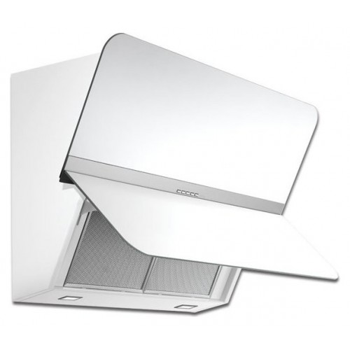 Falmec Hotte murale Flipper 55 cm finition verre blanc satiné