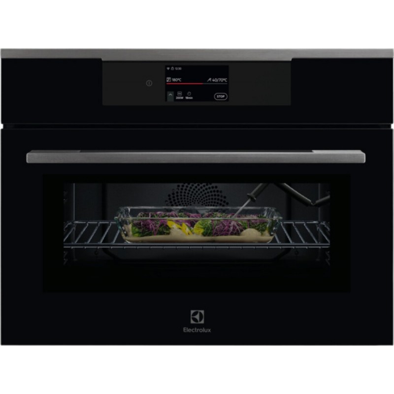 KVLAE2XH PRONTA CONSEGNA - Electrolux | Forno compatto combinato microonde KVLAE2XH finitura vetro Intuit Pure Black da 60 cm